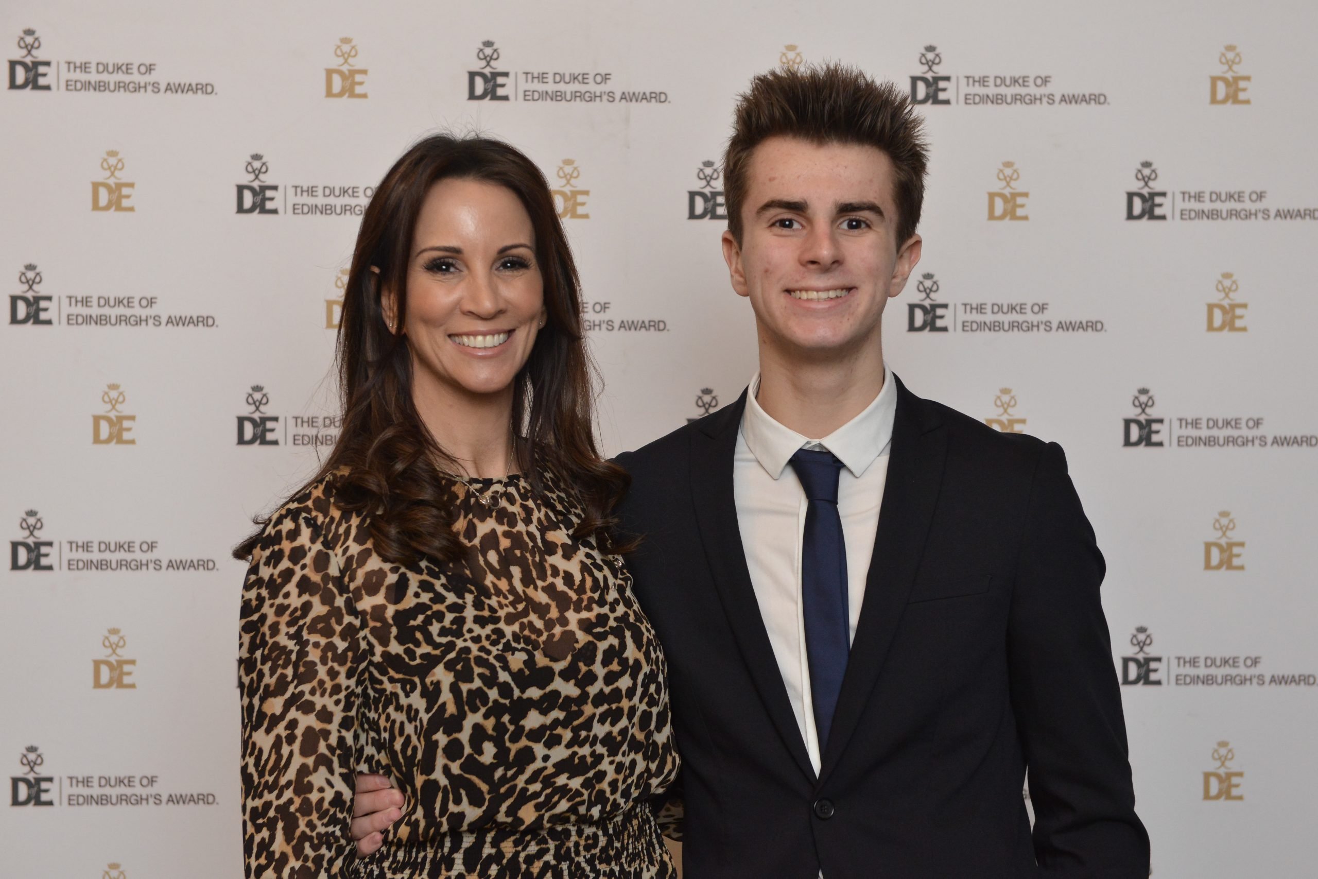 Presenter Andrea McLean and her son Fin