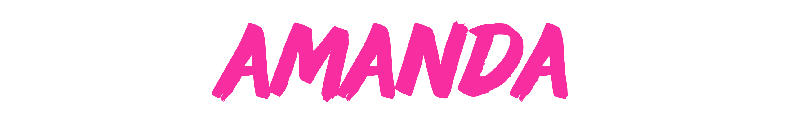 Pink text on a white background that reads "Amanda".